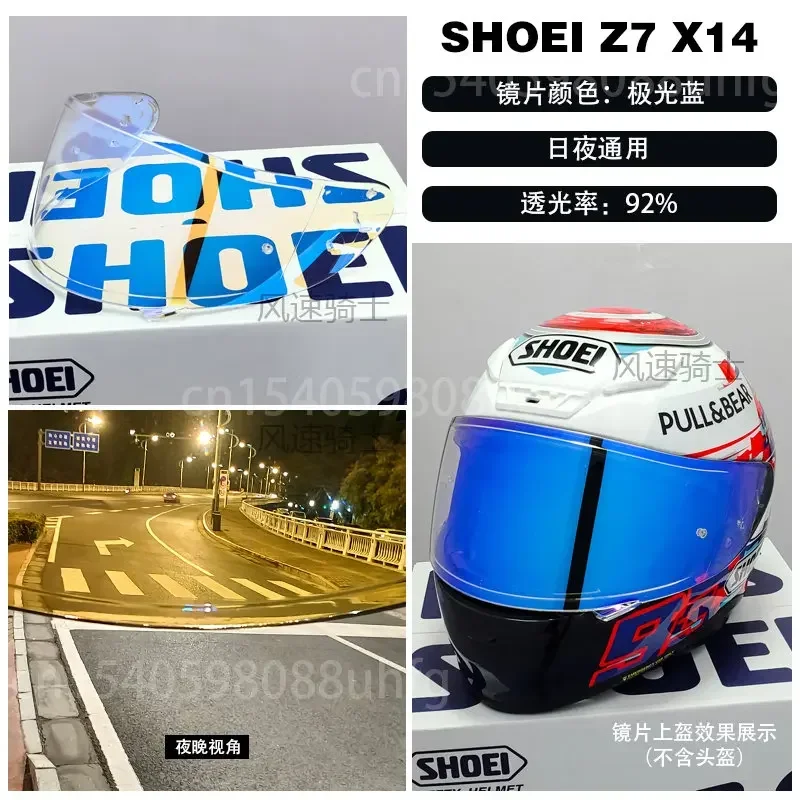 Casque Visière pour SHOEI X14 Z7 Z-7 CWR1 CWR-1 RF1200 RF-1200 SHOEI X-Spirit NPoly Pare-Brise Moto Casque Lentille Accessoires