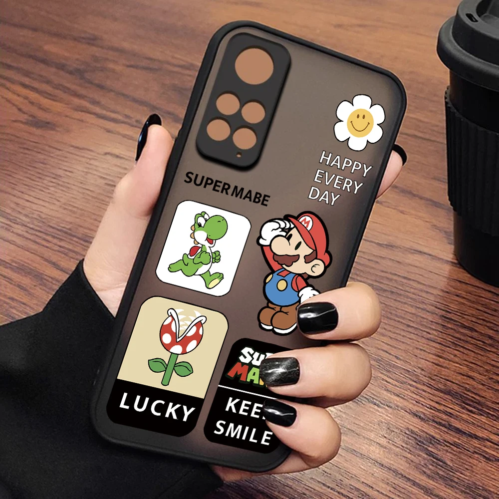 Classic Hot Games Super Marioes Phone Case For Xiaomi Redmi Note 13 12 11 10C 10X 9A 9T 9C 8 Pro Plus 5G Matte Transparent Cover