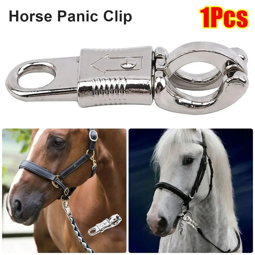1Pcs Durable 10cm Horse Panic Clip Zinc Alloy Quick Release Equestrian Hook Horse Buckle For Equestrian Sports Equipment
