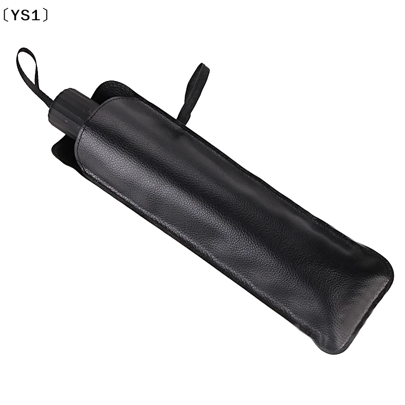 

〔YS1〕Black PU Leather Umbrella Cover Case Portable Waterproof Umbrella Storage Pocket Water Absorbent Umbrella Bag Ultrafine