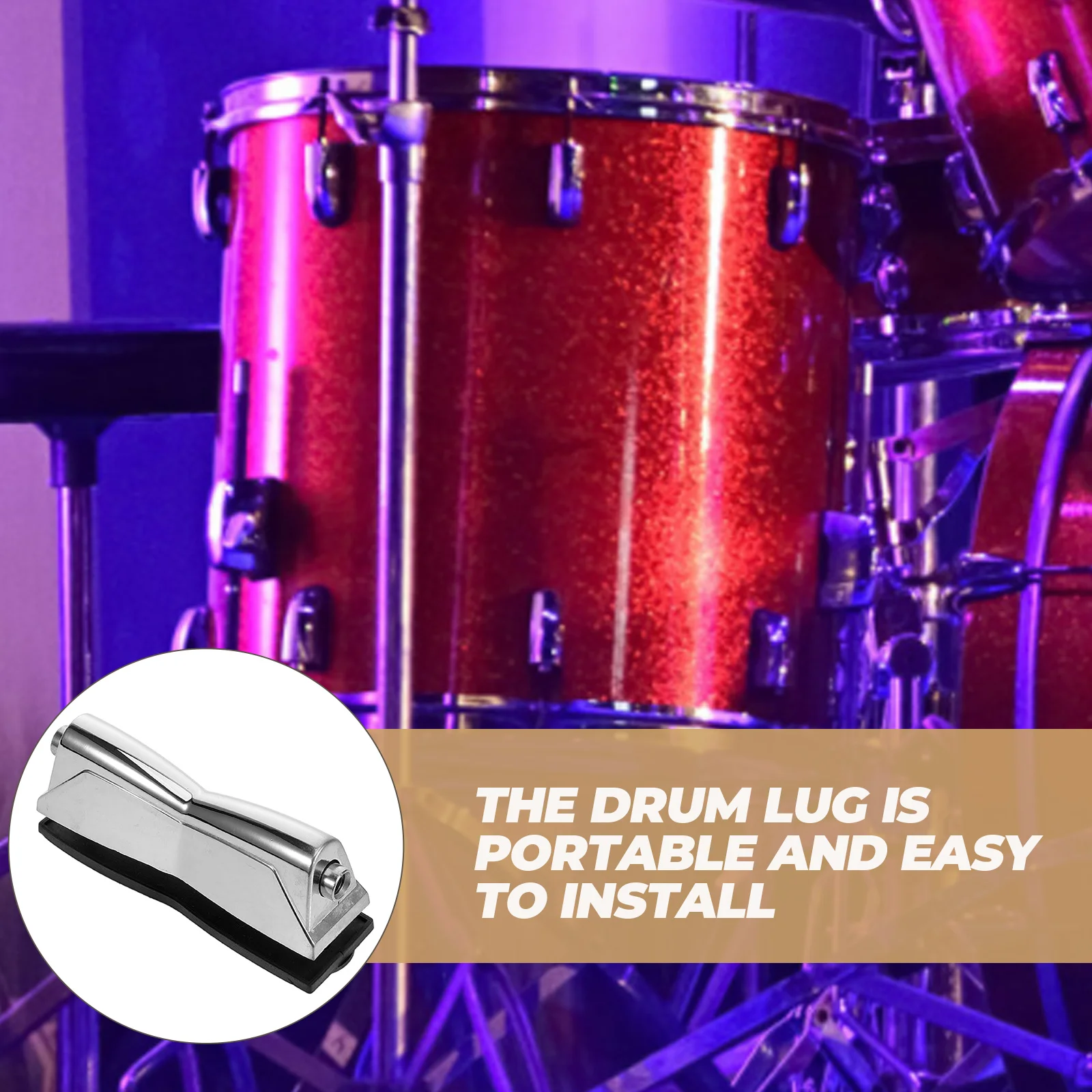 Double End Mount Lug Aluminum Alloy Drum Ear Accessories Snare Drum Parts Replacement Lugs Drum Hardware Snare Drum