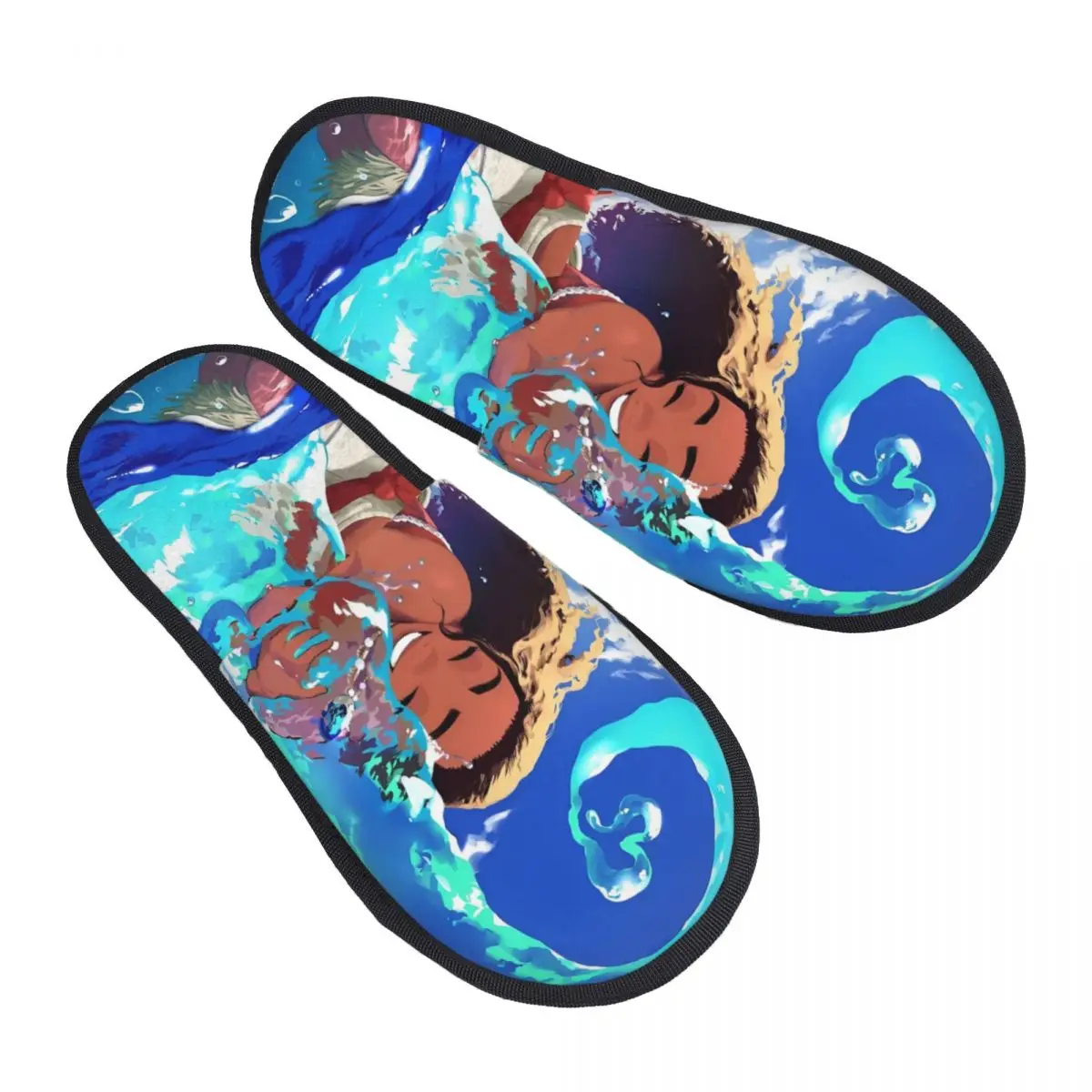 

Изготовленные на заказ тапочки из пены с эффектом памяти Моаны, женские удобные теплые домашние тапочки с героями мультфильмов
