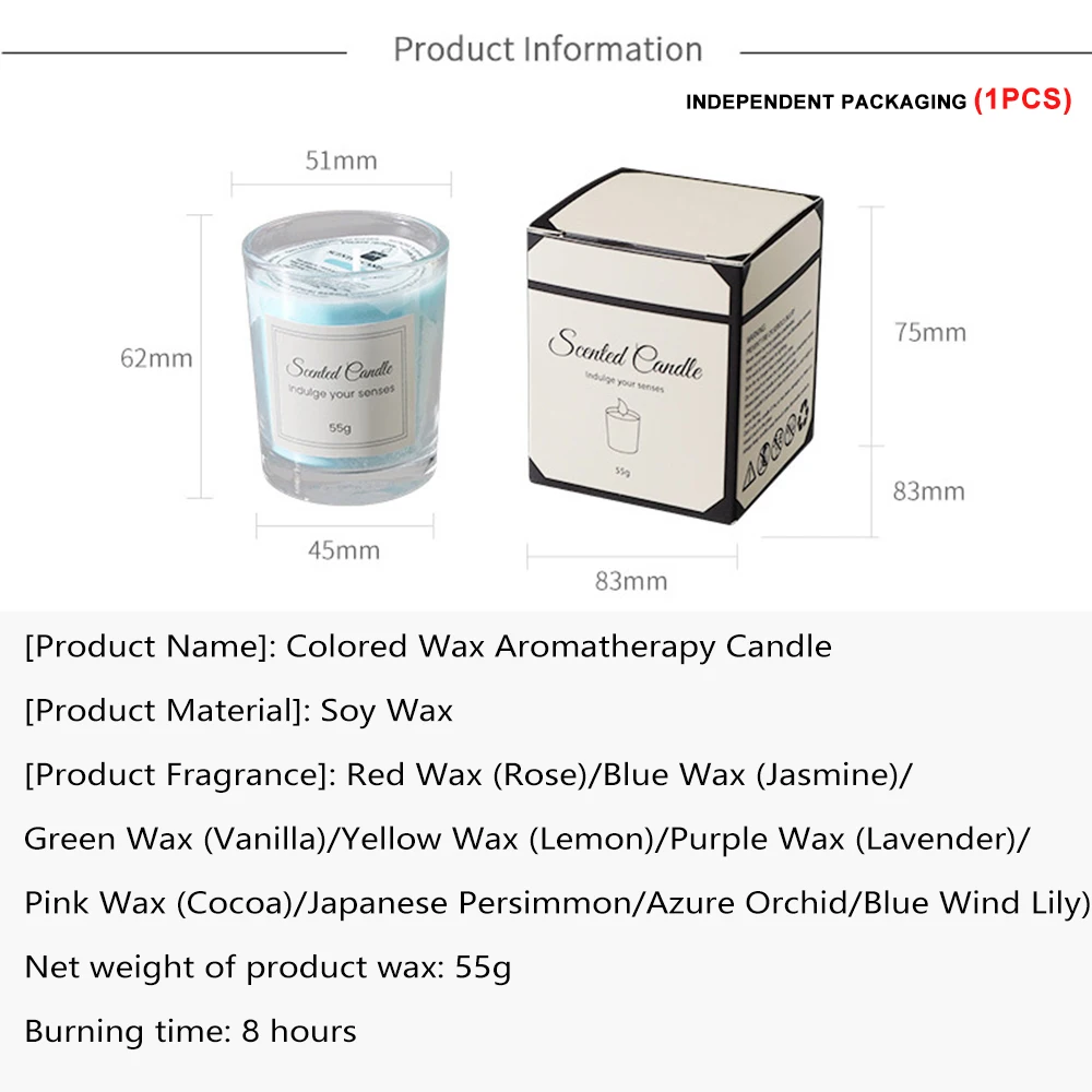1pcs Premium Aromatherapy Candle Gift Box Comes with Glass Cup Smokeless Soy Wax Aromatherapy Candle Day Christmas Valentine’s view 5