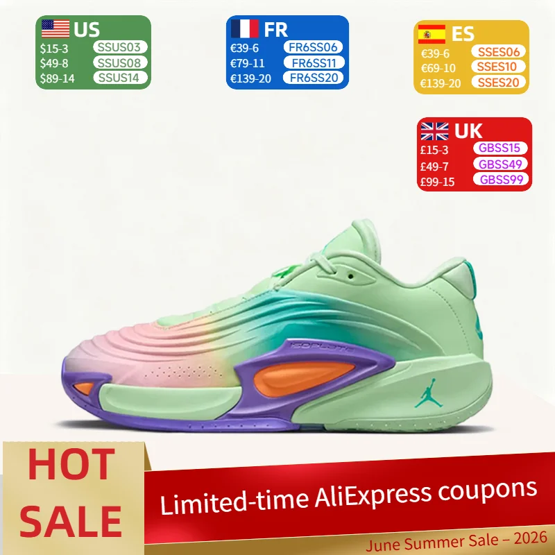 

Nike Jordan Luka 3 Stylish, Comfortable, and Unique Low-Top Basketball Shoes for Men in Teal, Purple, and Pink HQ5048-300