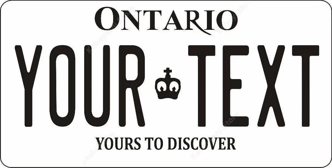 

Ontario Canada Your Text Black Photo Plate