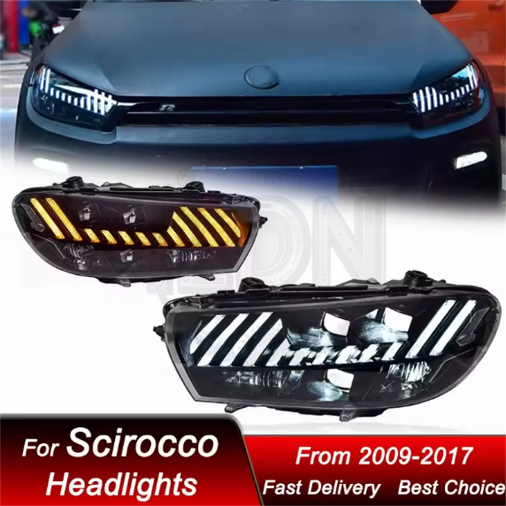 

Для VW Scirocco (2009-2017) RS Style светодиодная фара в сборе - обновленный комплект линз проектора с высокой настройкой