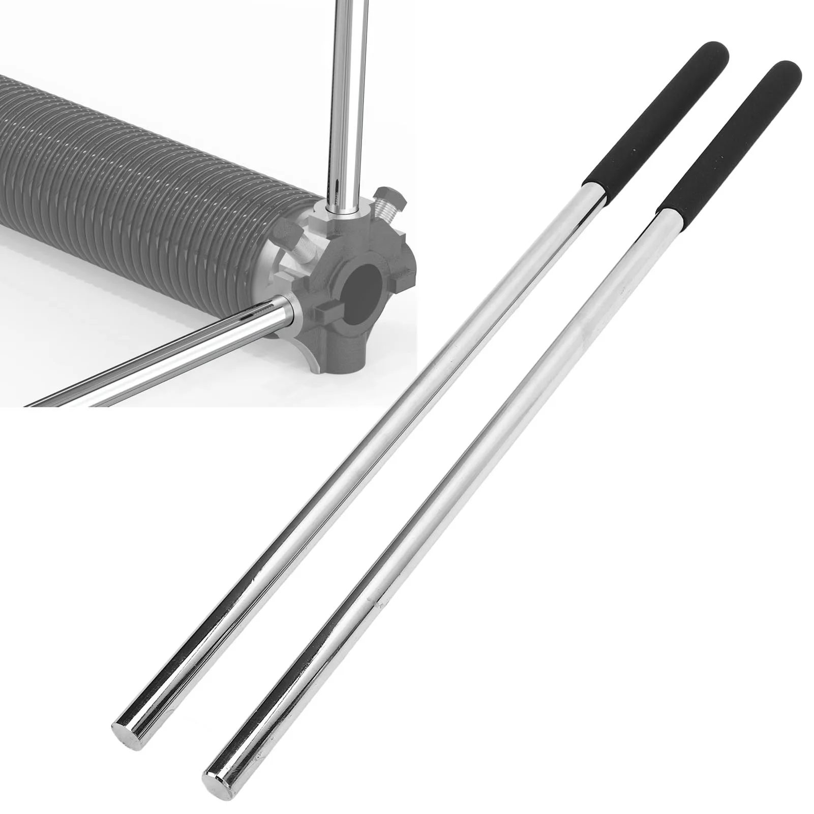 

2Pcs Garage Door Torsion Spring Winding Bars Alloy Steel Torsion Spring Winding Rods with Anti Slip Handle 1/2in Diameter 17.2in