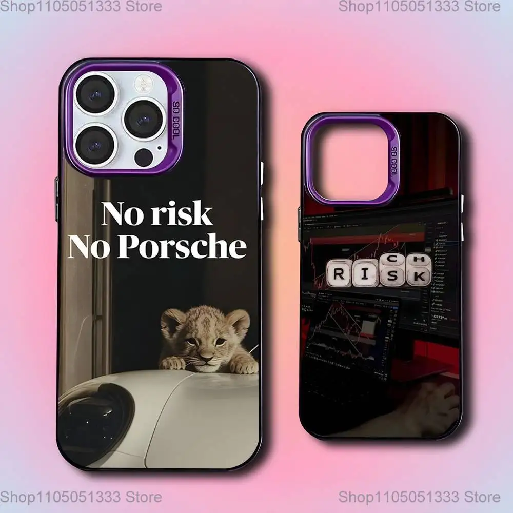 

Day Trader Trading RISK RICH Phone Case For iPhone 16,15,14,13,12,11,Mini,Pro,E,SE4,XS,MAX Purple Candy Matte Cover