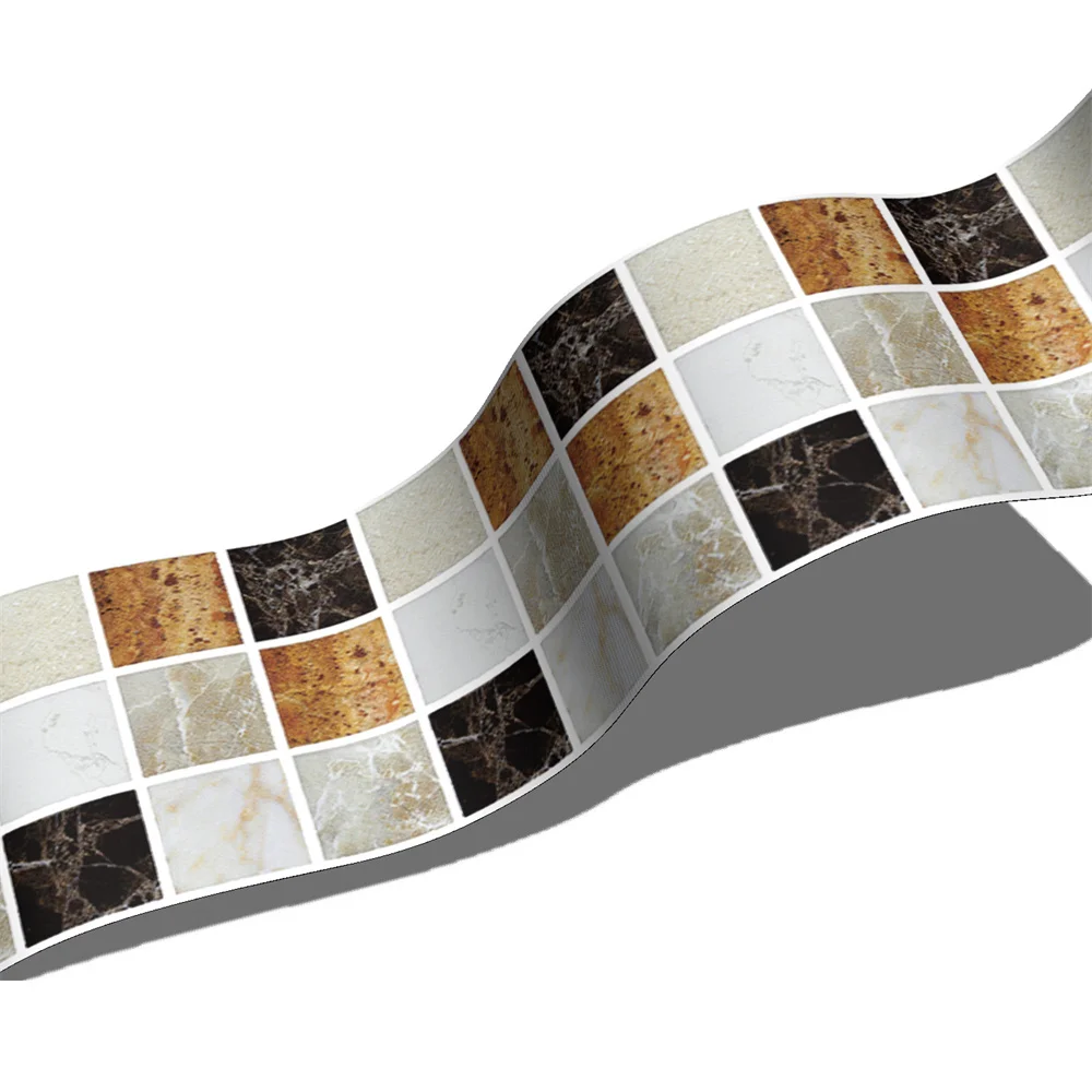 Mosaik Badezimmer Taille Linie Wandaufkleber Wasserdicht Peel & Stick Kunst Backsplash Küche Büro Sockel Linie Dekor Tapete – Detail 35