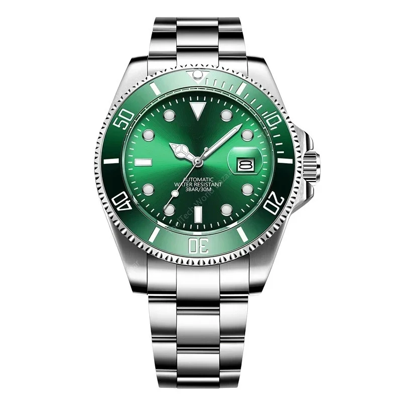 

Men's Watch Green Water Calendar Watch High end Simple Fashion Stainless Steel Student Sports Watch