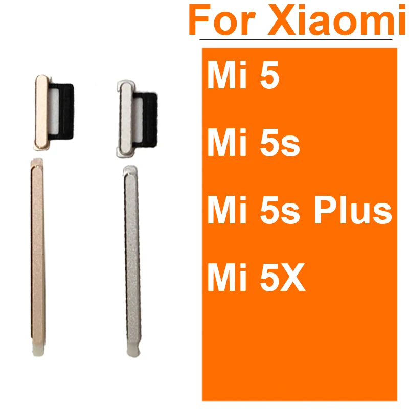 Tắt Mở Nút Âm Lượng Nút Bên Dành Cho Xiaomi Mi 5 5S 5X 5S Plus Mi A1 Điện thể Tích Lên Xuống SideKey Linh Kiện Thay Thế