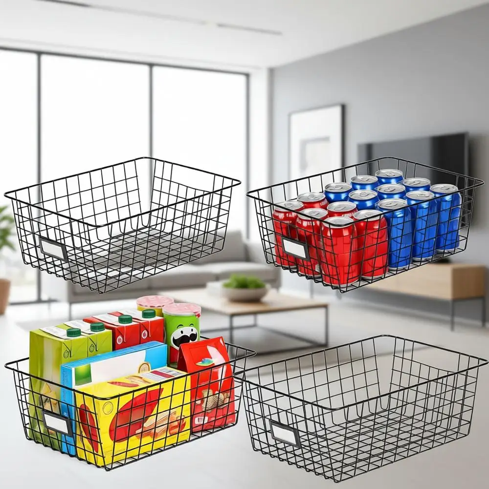 

Набор корзин для хранения на кухне: 2 очень больших, 2 больших, 2 стандартных для организации кладовой