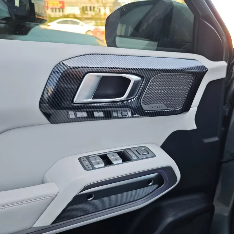 

For BYD Formula Leopard Titanium 3 2025 2026 Interior ABS Carbon Fiber Inner Door Bowl Decoration Cover Trim Car Sticker