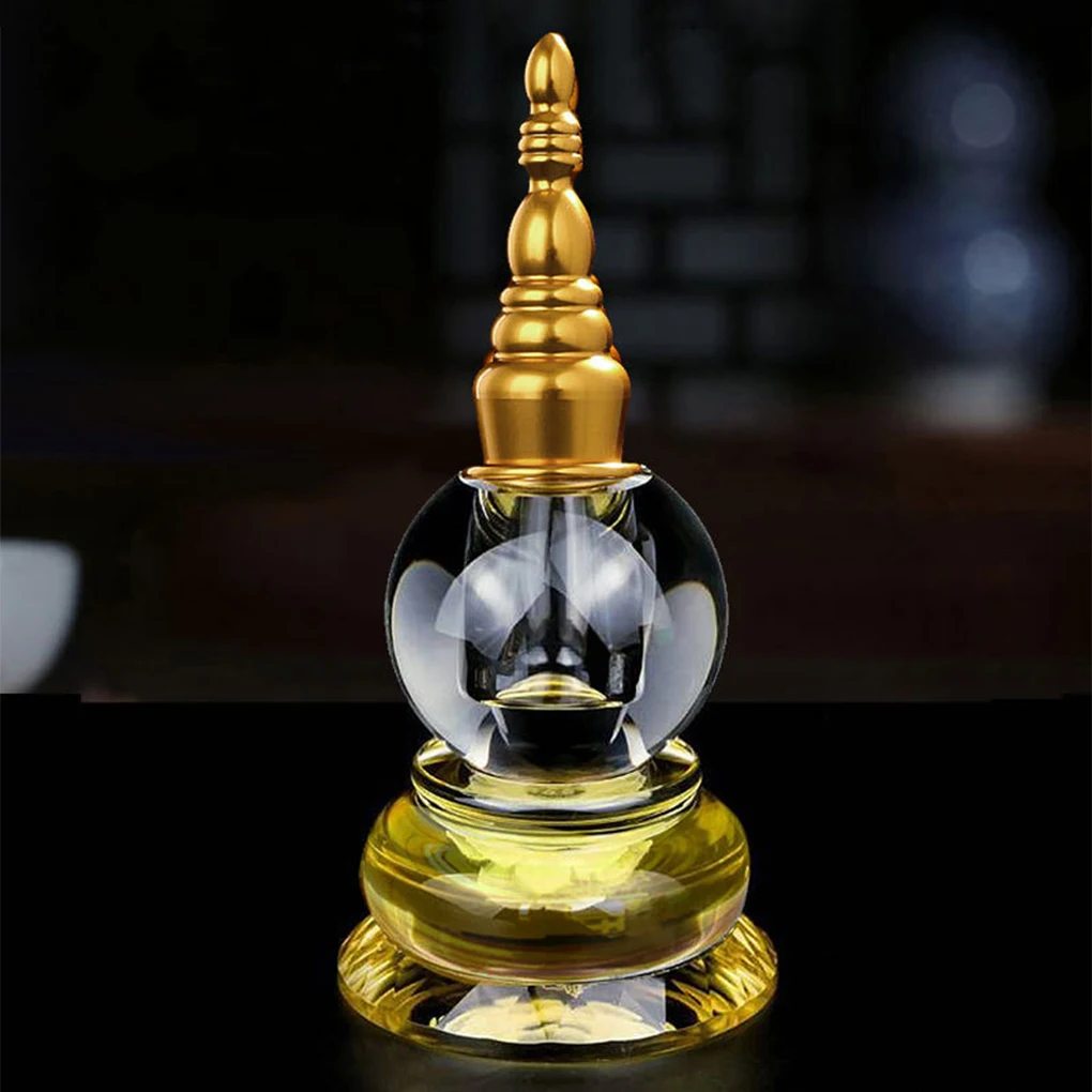 Transparent Color Stylish Home Accents Buddhist Alloy Acrylic Glass Stupa For Any Occasion Exquisite Gold white