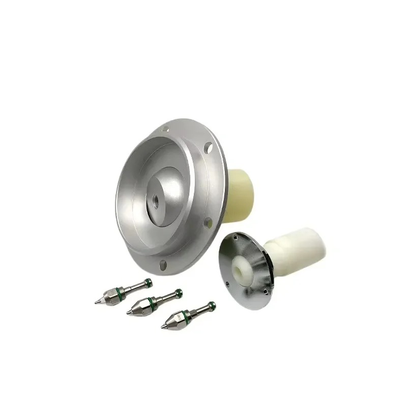 i DaringFish Universal Base Flange Installation Ultrasonic Dry-mist Dust Suppression Nozzle Two-fluid Air-atomizing