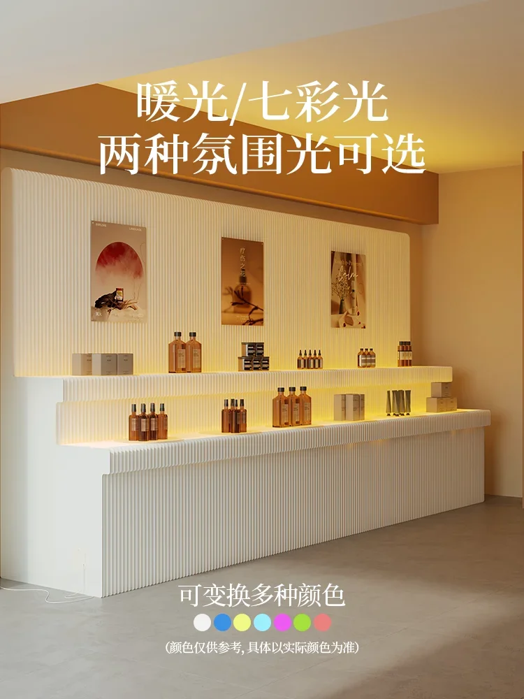 Light Screen Folding Shelf Partition Baffle Commercial Office Library Luminous Paper Screen Paper Wall