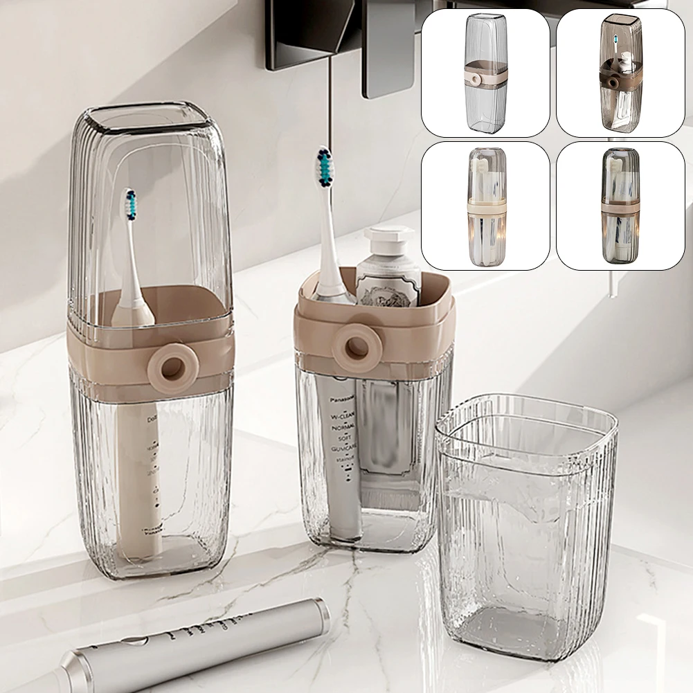 Travel Toothpaste Case Portable Toothbrush Holder Large Capacity Toiletries Storage Dust-Proof Organiser Bathroom Accessories