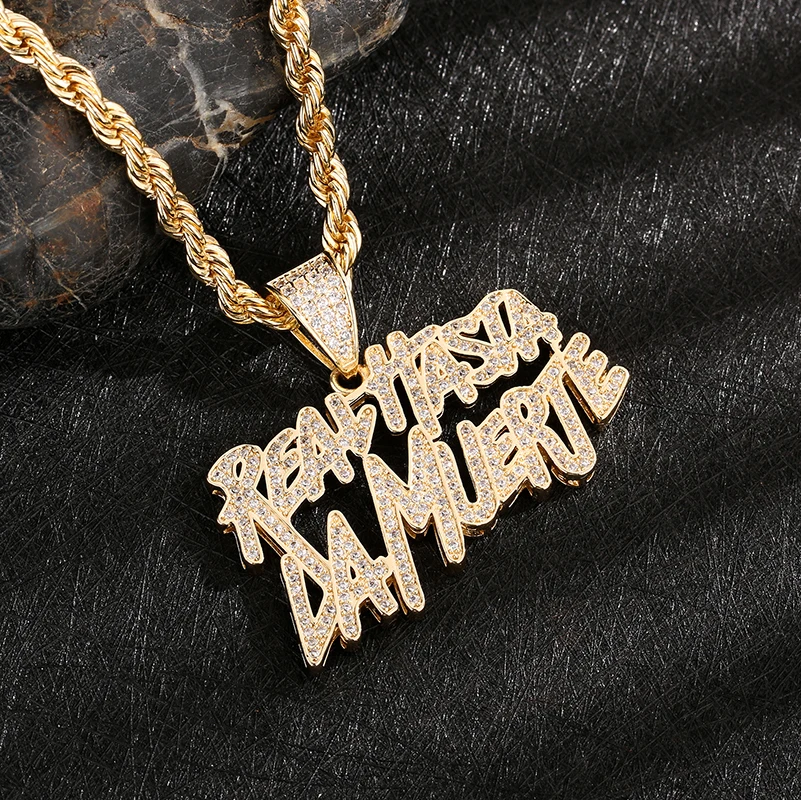 VCT Goth Jewelry Rope Chain Letter Metal Unisex Hiphop Rock Copper Necklace Jewelry Sets Discount