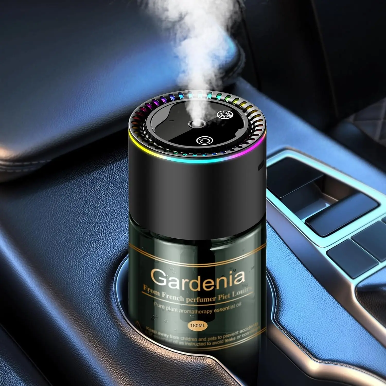 

Car Air Freshener Diffuser Essential Oil Auto On/Off Sensor, Ultrasonic Dual Modes, Multi-Mode Adjustable