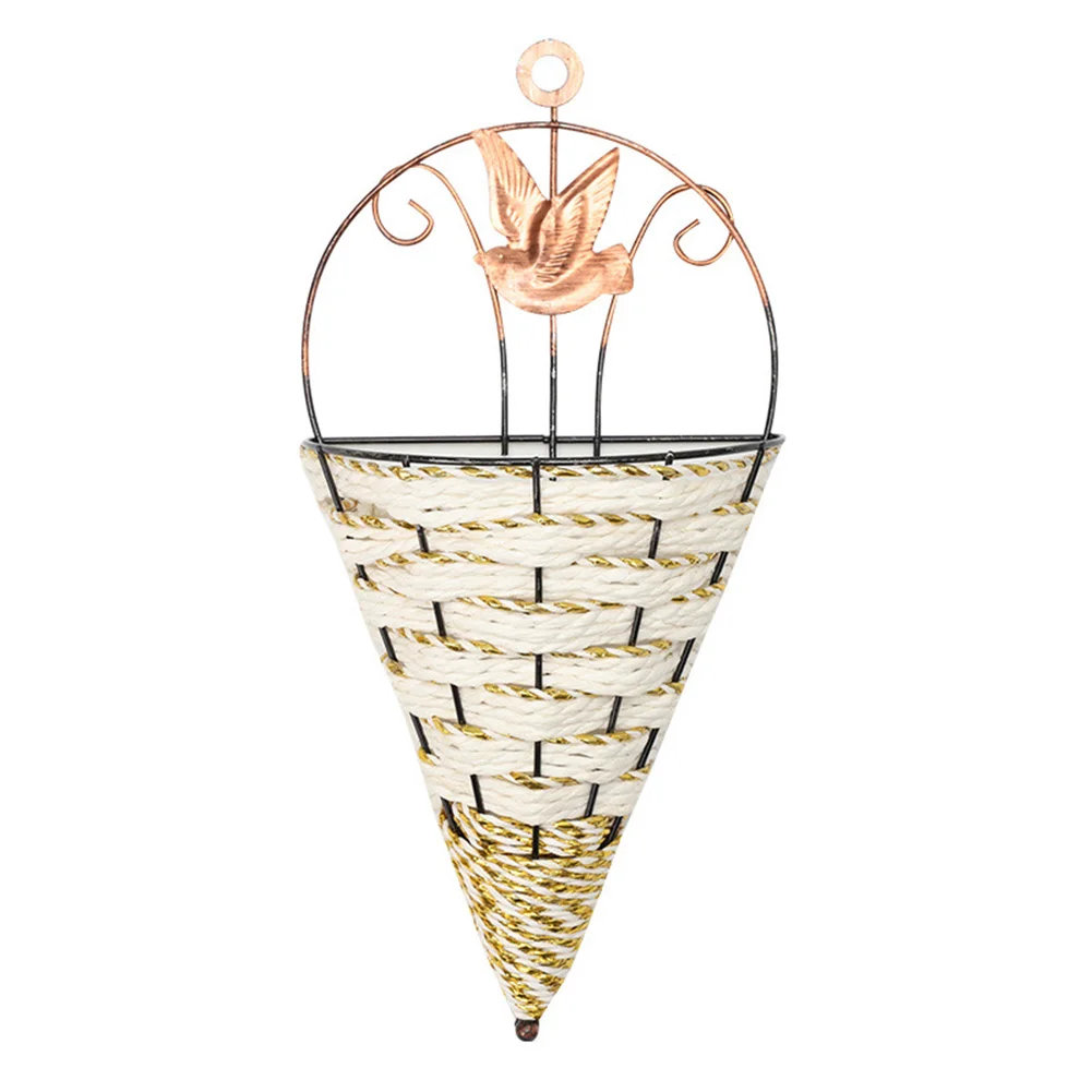 Mountable Wall Basket for Flowers Plants Made of Recycled Plastic Suitable for Indoor Outdoor Decor Applications