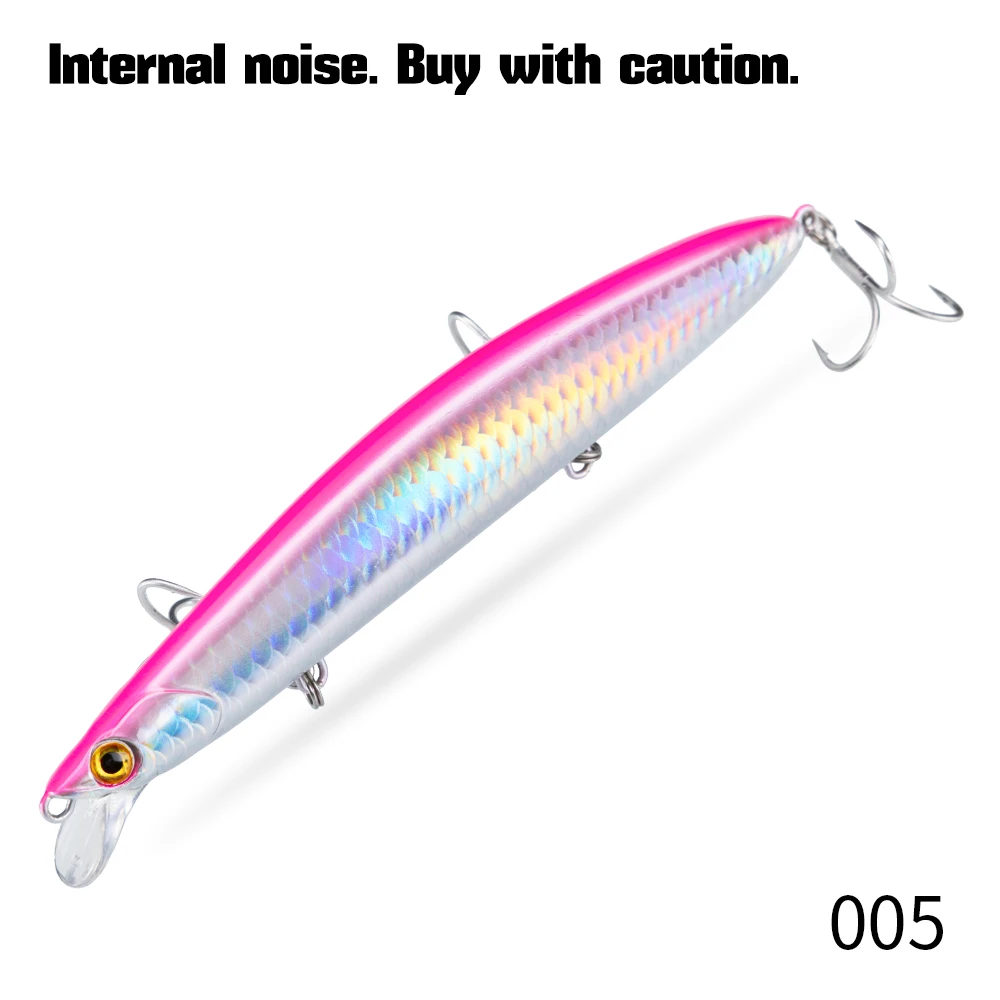 Hunthouse Sound Edition Minnow Angelköder 125 mm 20 g Long Casting Jerkbit Wobbler Schwimmköder Fischgerät für Barsch LW448