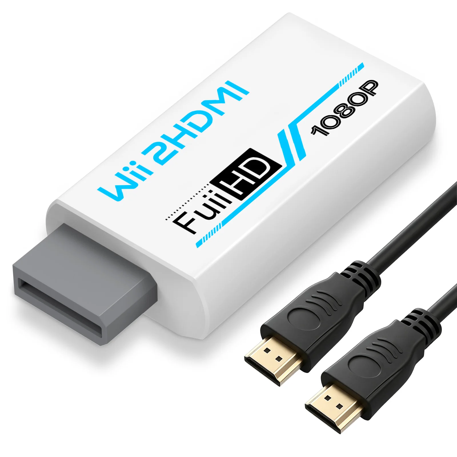 Адаптер HDMI Full HD 1080P с кабелем 3.5 мм для передачи видео и аудио для консоли Wii, высокоскоростной HDMI-кабель для Wii, конвертер для HDTV, игровая приставка