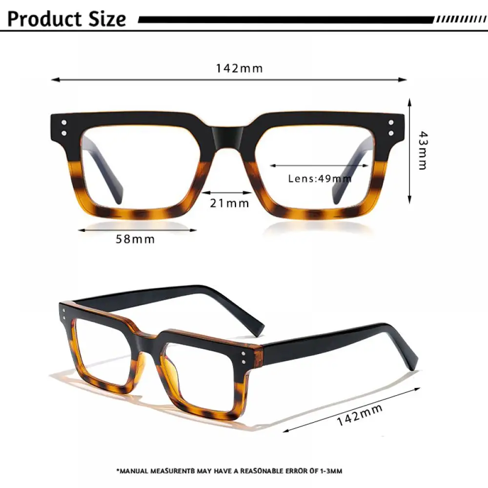 CATERSIDE Retro Herren Anti-Blaulicht-Brille Hochwertige Tr-90 Eckige Brillengestelle Damen Computer-Lese-Schutzbrille – Detail 2