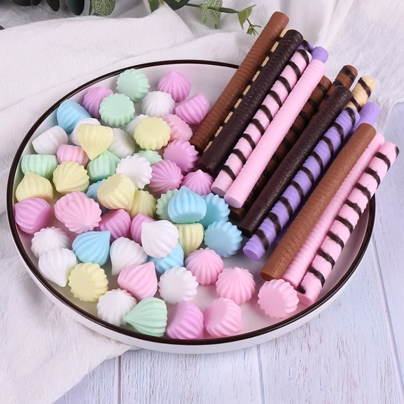 كريم ميرينغ السكر الحلوى الاصطناعية نموذج ديكور المنزل مصغرة الحرفية زخرفة حديقة الجنية الديكور DIY بها بنفسك اكسسوارات 6 قطعة/الوحدة #1