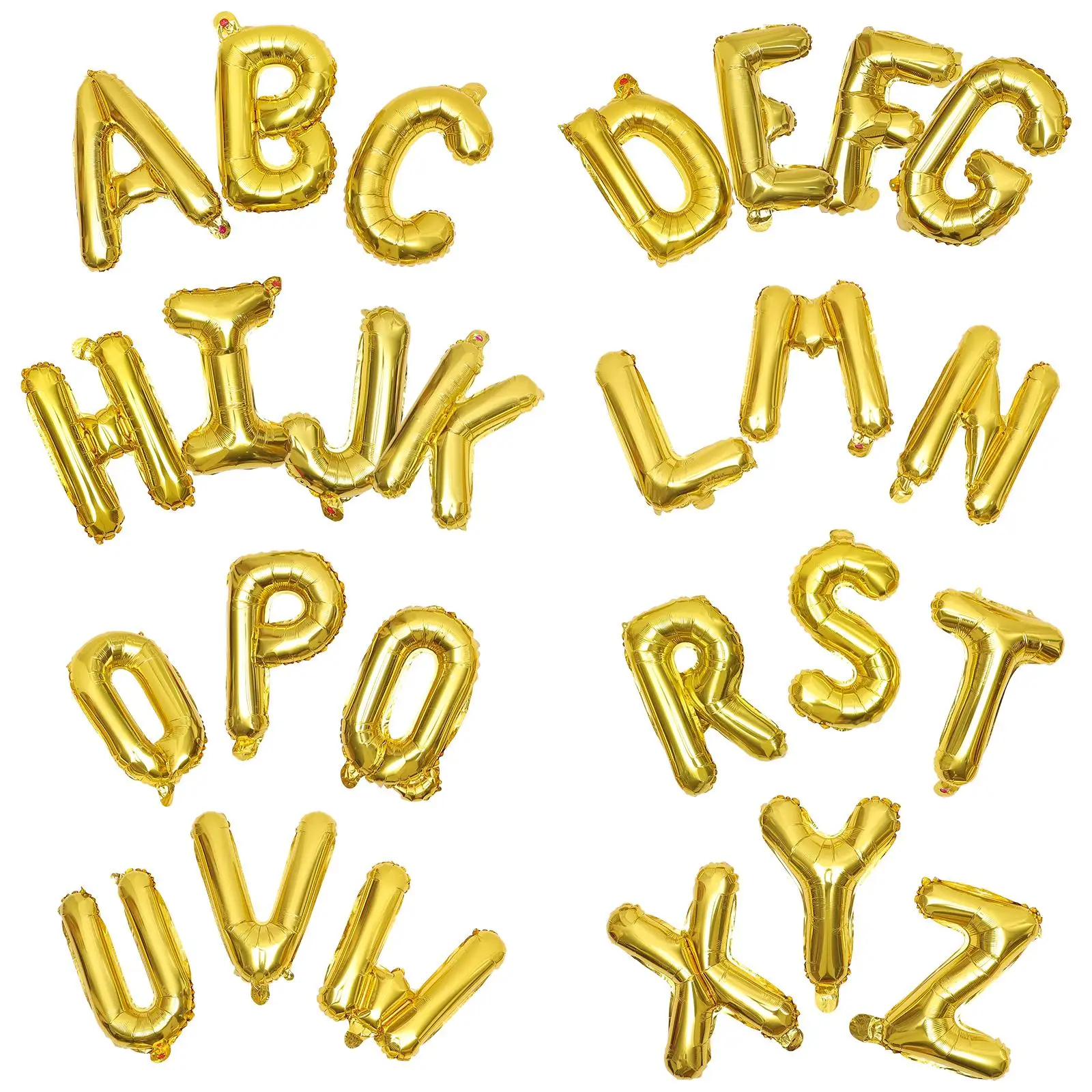 

26 Pcs Alphabet Balloon Set 16 Inch Letter Foil Balloons Wedding Golden Anniversary Reusable Helium