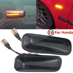 2PCS Amber LED Front Fender Side Marker Light For Honda Civic EK EJ EM 1996-2000 Auto Clearance Lamp Car Lights Accessories