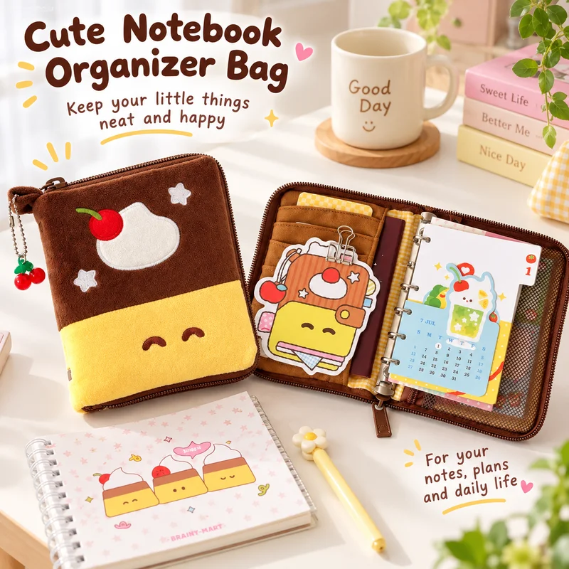 1/2Pcs Cute Pudding Color-block Plush Coin Purse Portable CCD Camera Passport Card Storage Bag