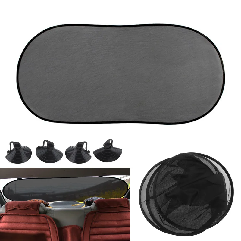 

Black Transparent Universal Car Rear Window Shading Sun Protection Heat Insulation Static Grid Yarn with Sucker Car Covers