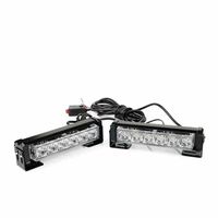 2Pcs/Set High Bright Car Truck Motorcycle Ambulan Grille LED Strobe Light Bar Auto Flash White Red Blue Yellow Light 12V 24V
