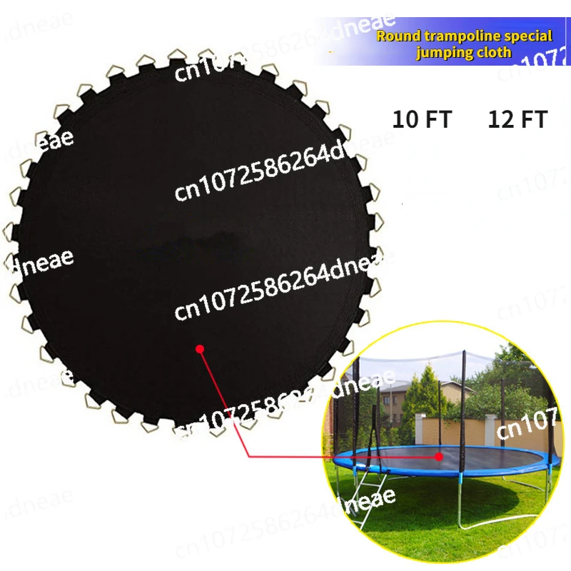 10/12 Foot Childrens Commercial Round Trampoline Jumping Cloth Outdoor Guard Net Adult Spring Jumping Bed Wear-resistant Mesh