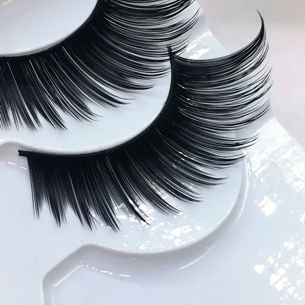 Sexy 5 Pairs Black False Eyelashes Exaggerated Thick Lashes Daily & Party Makeup #053