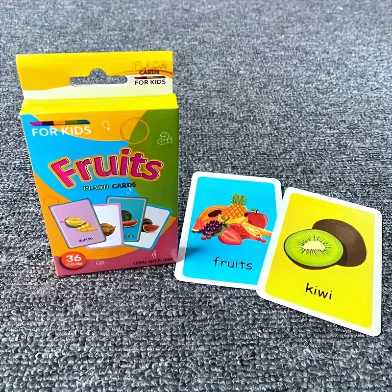 Pomoce dydaktyczne, kształty geometryczne, zwierzęta, owoce, warzywa, codzienne jedzenie i napoje, zabawne karty edukacyjne