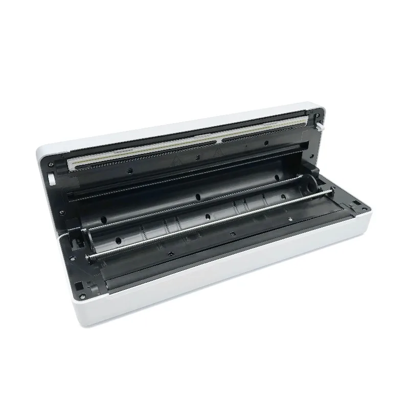 طابعة حرارية محمولة قابلة لإعادة الشحن، واجهة USB صغيرة باللونين الأبيض والأسود لطباعة مستندات الصور