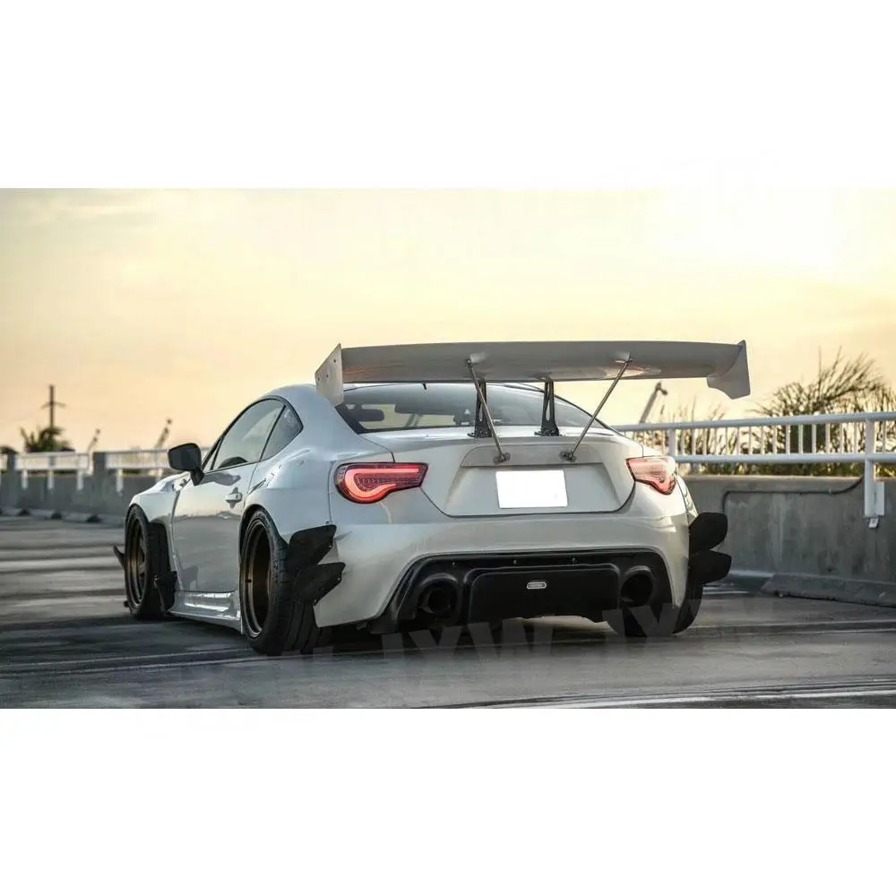 JXWANCF FRP Black Front Lip Spoiler Side Skirts Rear Diffuser Rear Spoiler Bumper Canards For Toyota GT86 Subaru BRZ Wide - view 2