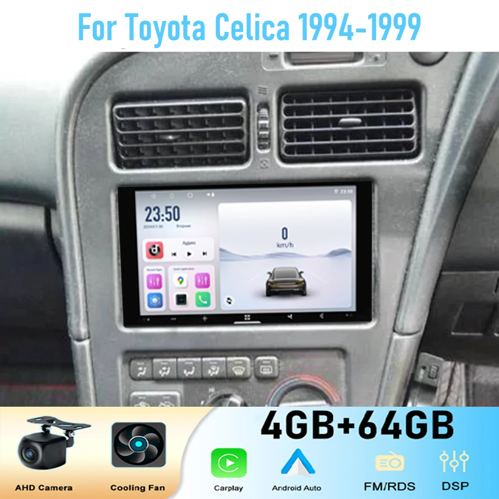 7''  For Toyota Celica 1994-1999 GPS Car Radio Wireless Apple Carplay  Android 15 Multimedia Player Stereo GPS  Navi WIFI BT