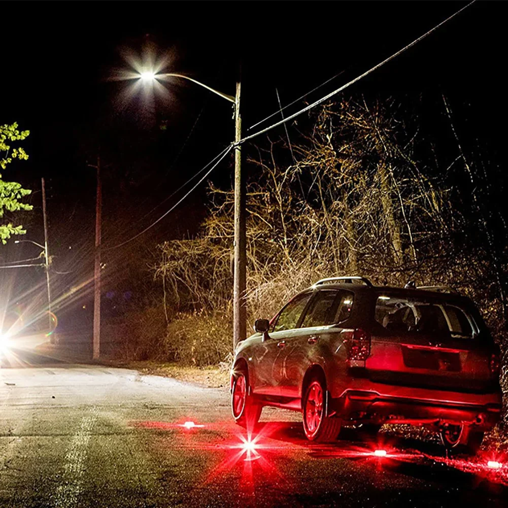 12 Leds Flares Emergency Lights Roadside Safety Beacon Disc Flashing Warning Flare Kit With Magnetic Roadside Warning Flasher