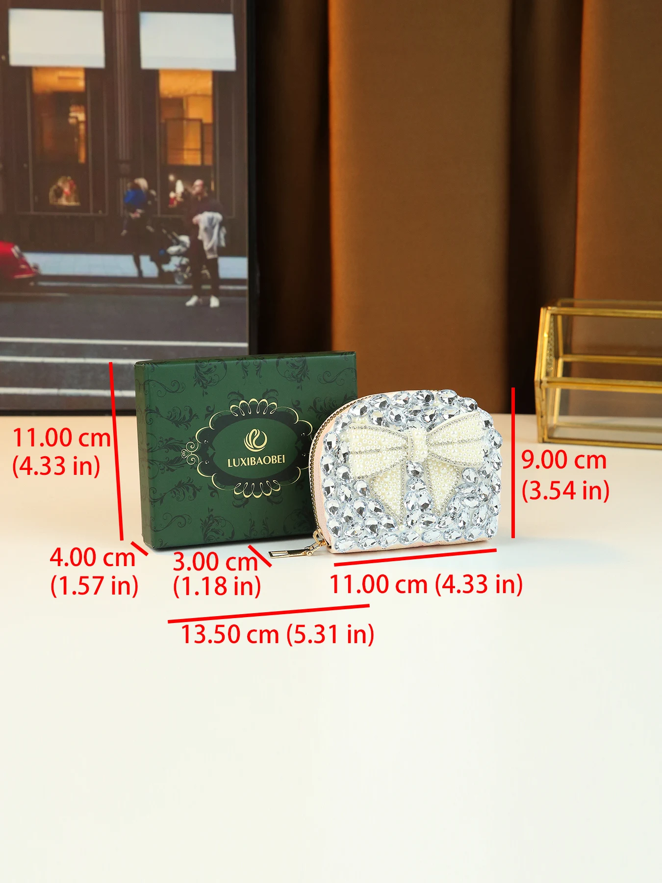 Cross-border new colorful mini small change bag for girls, convenient to go out, colorful diamond jewelry card bag