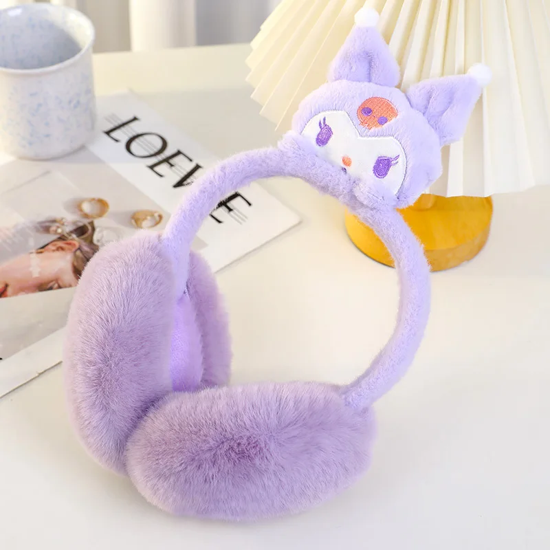 Kawaii بلدي ميلودي كورومي أفخم أضعاف غطاء للأذنين Sanrios أنيمي الطفل الكبار الشتاء رشاقته الدافئة حماية الأذن لطيف الفتيات مهرجان هدية