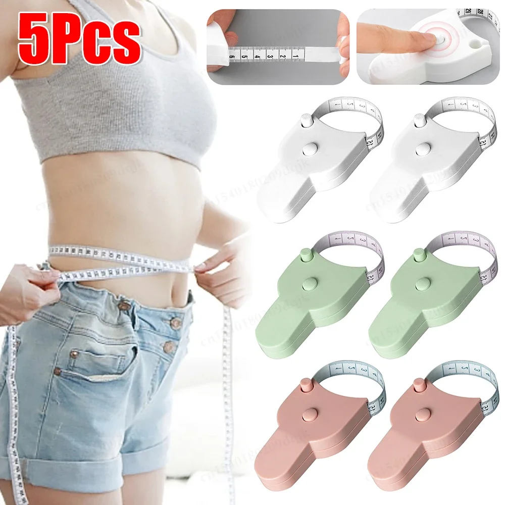 1-5PCS Automatic Telescopic Tape Measure Body Measuring Tape Sewing Ruler Tools Centimeter Tapes For Body Meter Measure Tools
