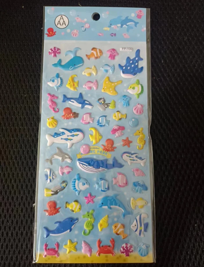 6-12pcs cartoon animal fruit 3D stickers kawaii DIY stickers refrigerator water cup stickers various 3D stickers