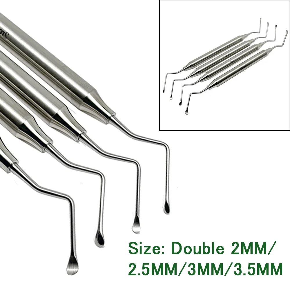 الأسنان رشيقة كوريت قشارة اللثة 1 قطعة مقبض من الفولاذ المقاوم للصدأ بيريو العظام كوريت أدوات طب الأسنان طبيب الأسنان #5