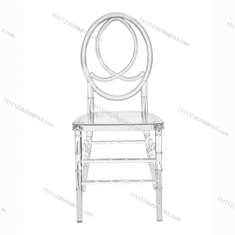 

1PC Stackable Crystal Clear Acrylic Wedding Chairs, Transparent Chiavari Event Chairs for Party Banquet