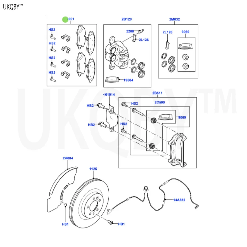 La nd Ro ve r Sp or t Ra ng e Ro ve r 2010-2013 LR021253 Repair Kit - Brake Clamp Brake Pads