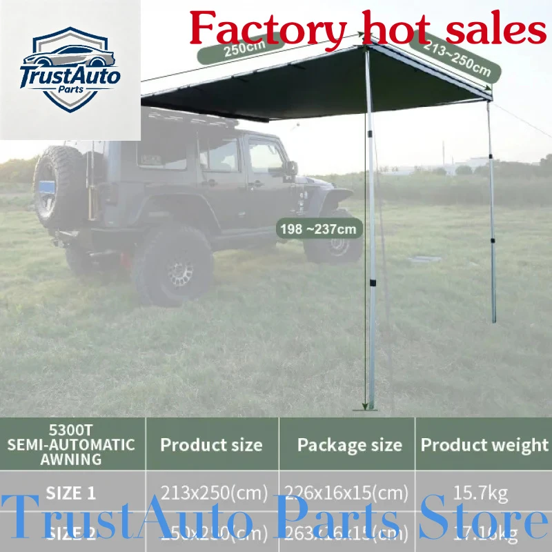 TrustAuto Parts Store Is Having A Hot Sale Outdoor Camping Vehicle Rooftop Retractle 4Wd 4X4 Car Side Awning /SUV/Tru - view 5