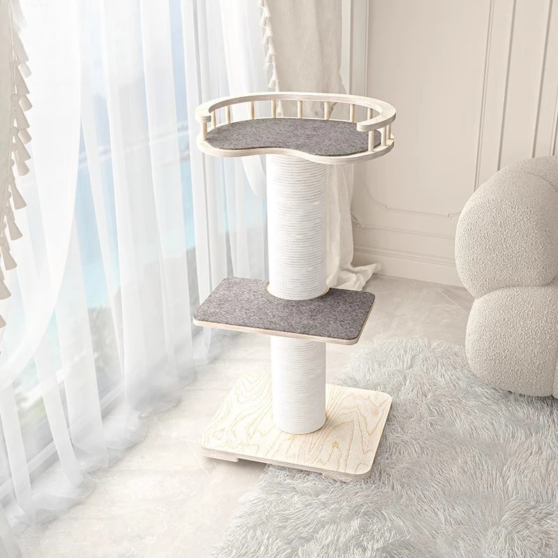Cat climbing frame Cat tree integrated multi-layer solid wood cat frame