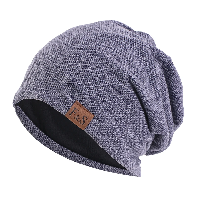 Unisex Beanie Cotton Night Sleep Cap Bonnet Chemo Hat Headwear Turban Baggy Hair Care Nightcap Pullover Hat Solid Colo Men Women